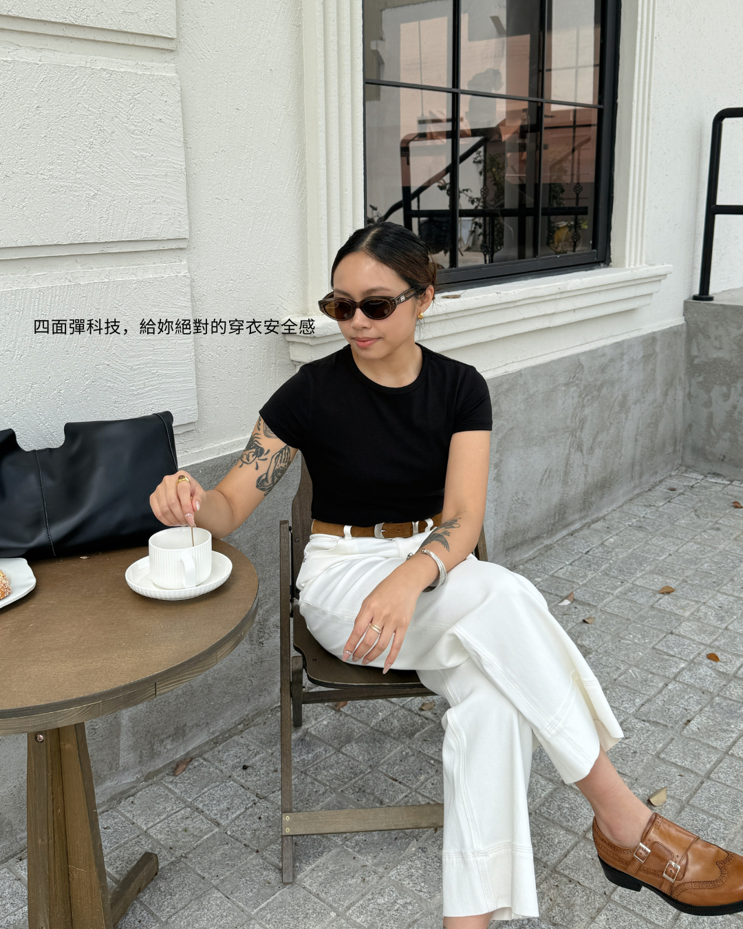 9分牛仔褲-白色